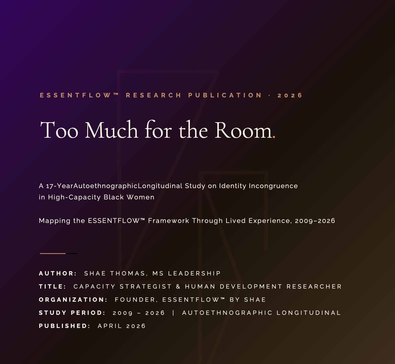 Cover of the published working paper on identity incongruence in high-capacity Black women, the research this Lab is built on